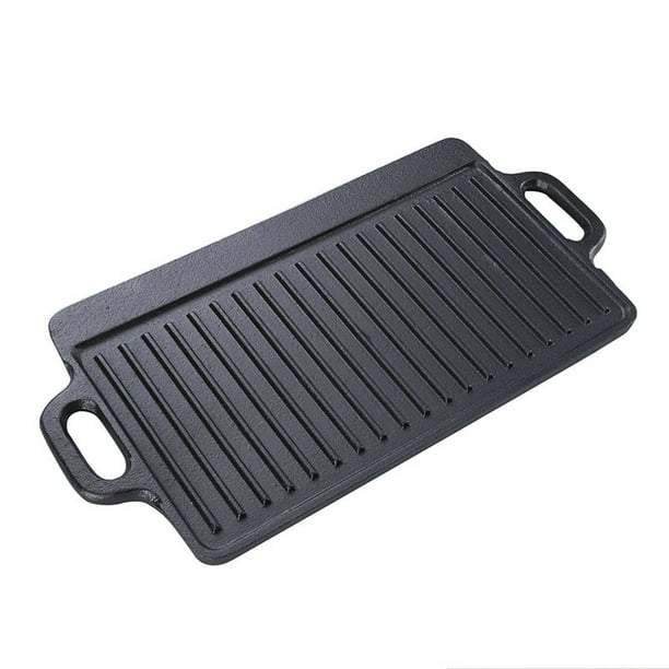 23cm Non-Stick Cast Iron Square Grill Fry Cooking Griddle Induction Pan